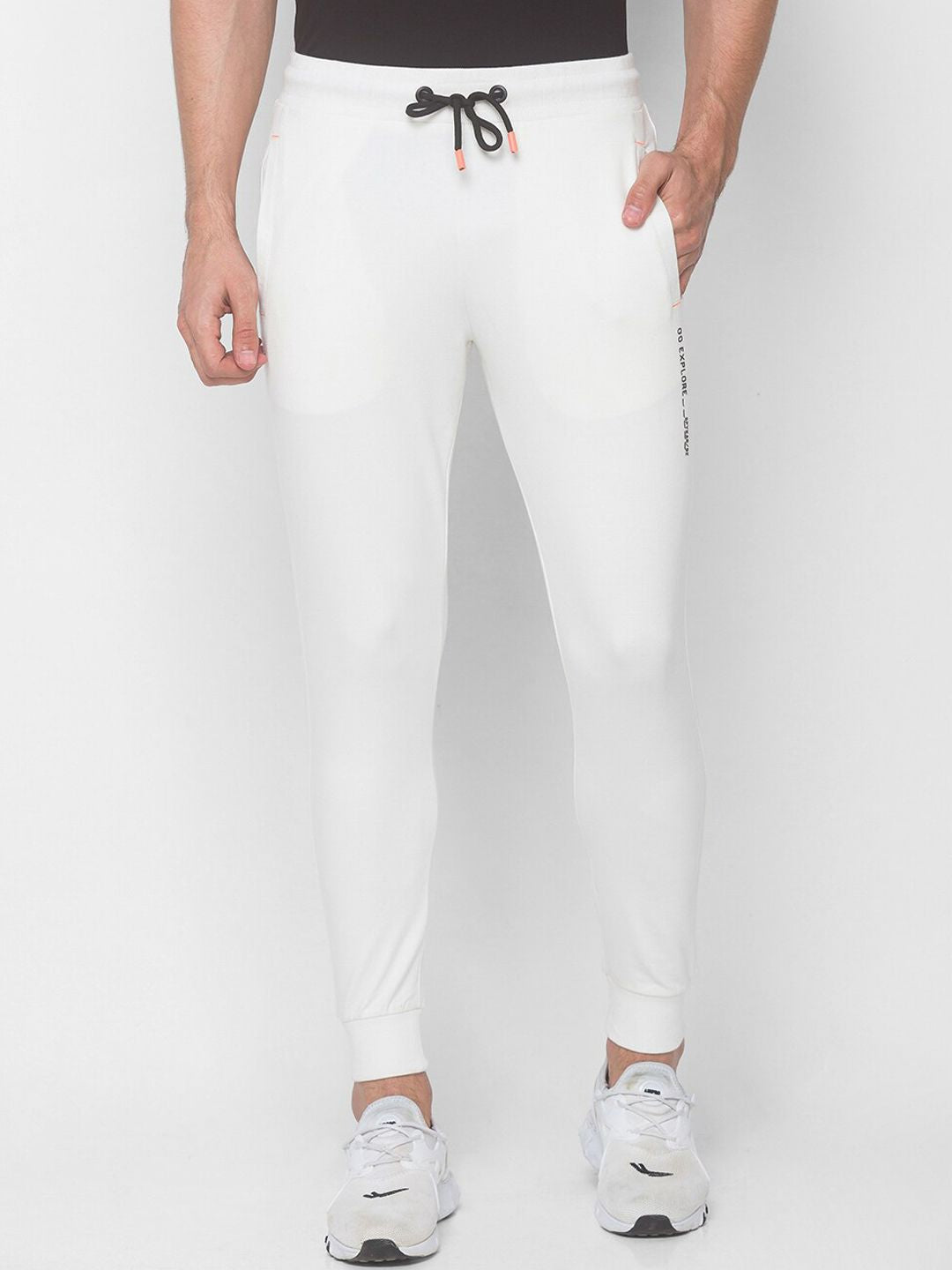 SPYKAR Men White Joggers Trousers