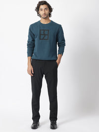 RARE RABBIT Men Arnold Graphic Print Logo Sweatshirt