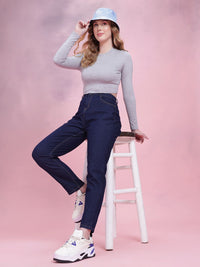 DressBerry Women High-Rise Stretchable Mom Fit Jeans