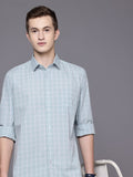 Raymond Pure Cotton Slim Fit Checked Casual Shirt