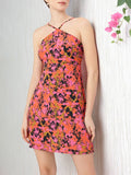 DressBerry Blushing Picasso Straps A-Line Mini Dress