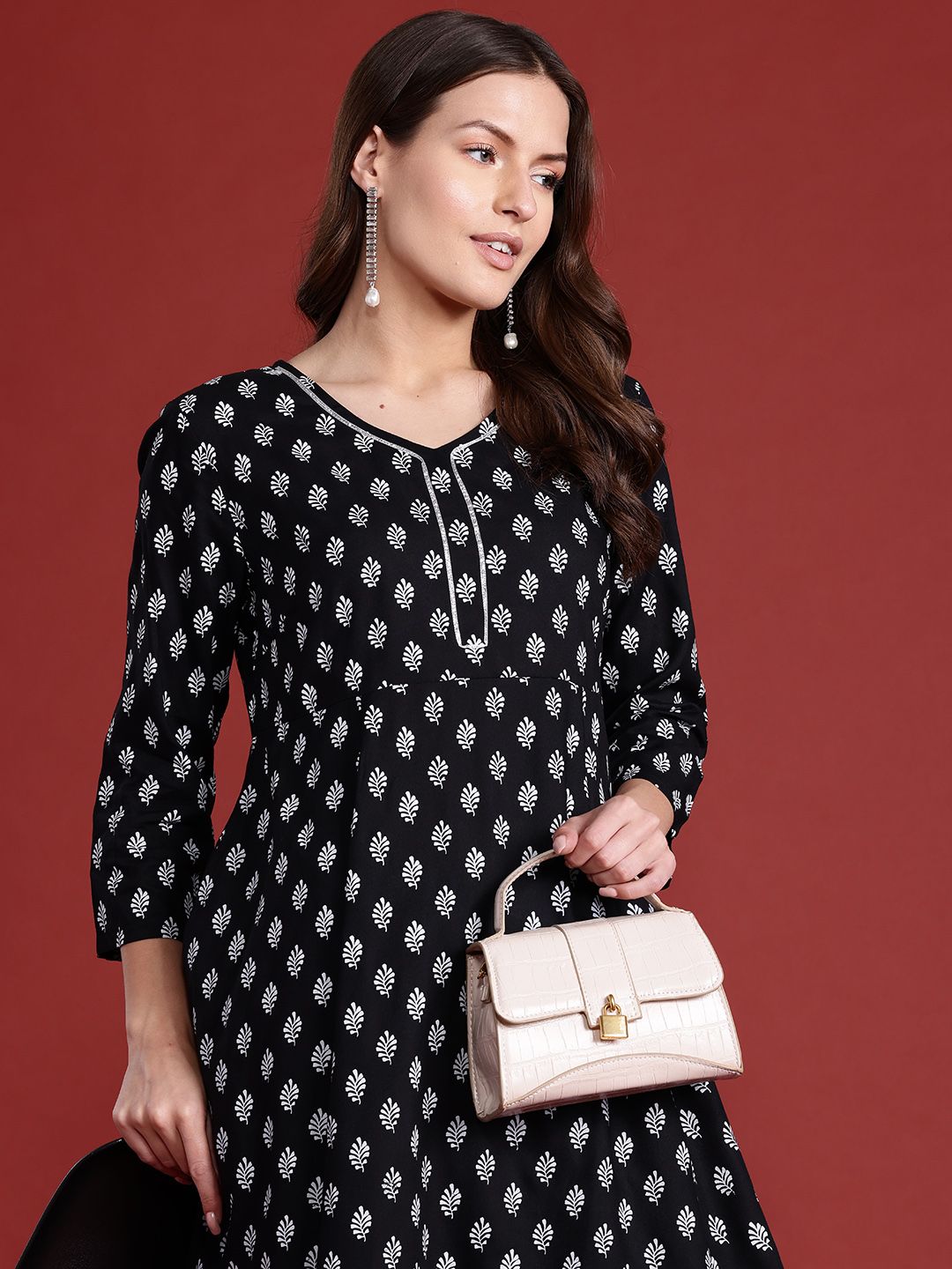 all about you Women Ethnic Motifs Print Kurta with Harem Pants