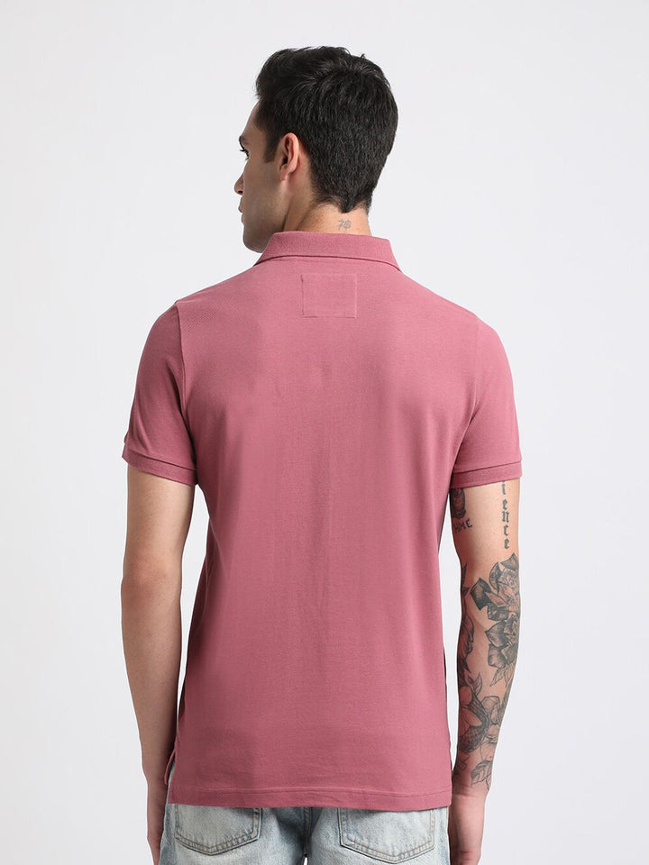 THE BEAR HOUSE Polo Collar Slim Fit Pure Cotton T-shirt