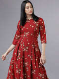 Tokyo Talkies Floral Print Fit & Flare Maxi Dress