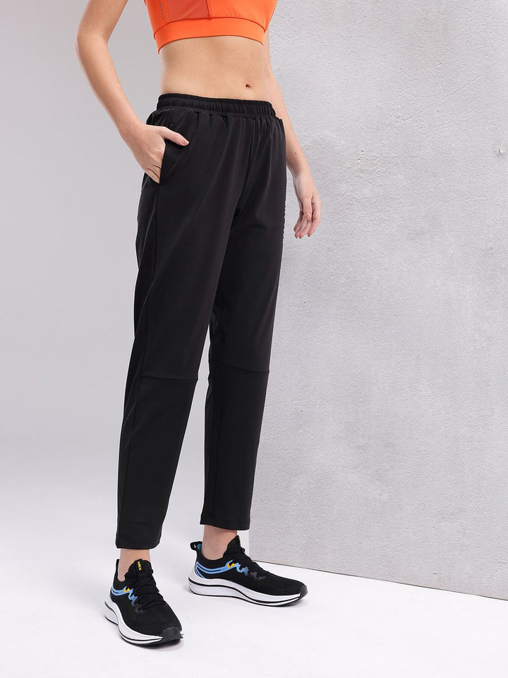 HRX by Hrithik Roshan Women Brand Logo Printed Mid-Rise Running Track Pants