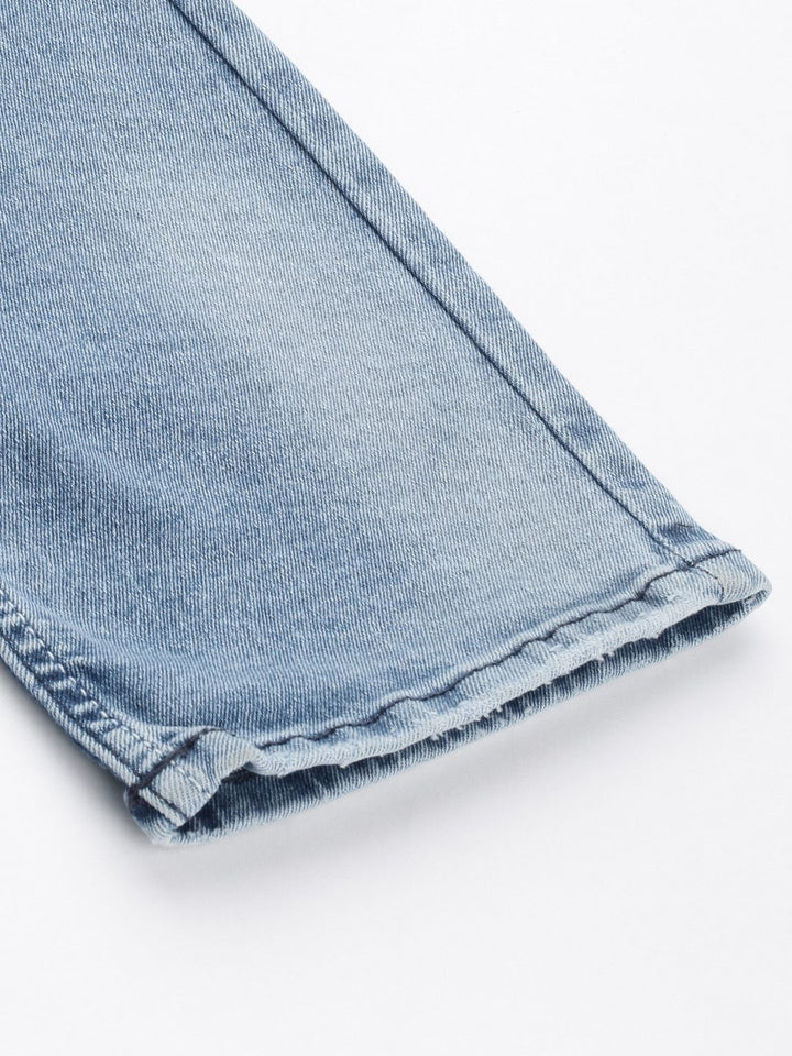 SPYKAR Men Skinny Fit Low-Rise Mildly Distressed Light Fade Stretchable Jeans