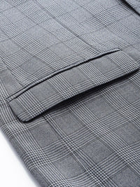 Park Avenue Slim Fit Textured Self Design Notched Lapel Single-Breasted Formal Blazer