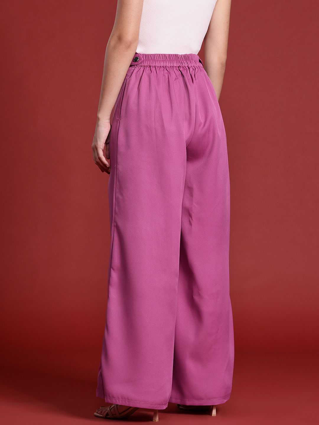 all about you Women Pleated Wide Leg Trousers