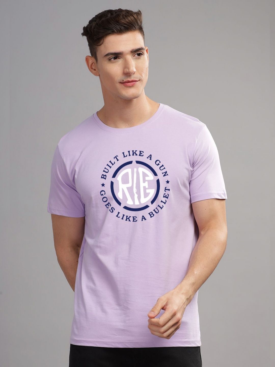 ADRO Men Typography Printed Raw Edge T-shirt