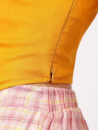 DressBerry Dopamine-Dressing Flutter Sleeve Corset Top