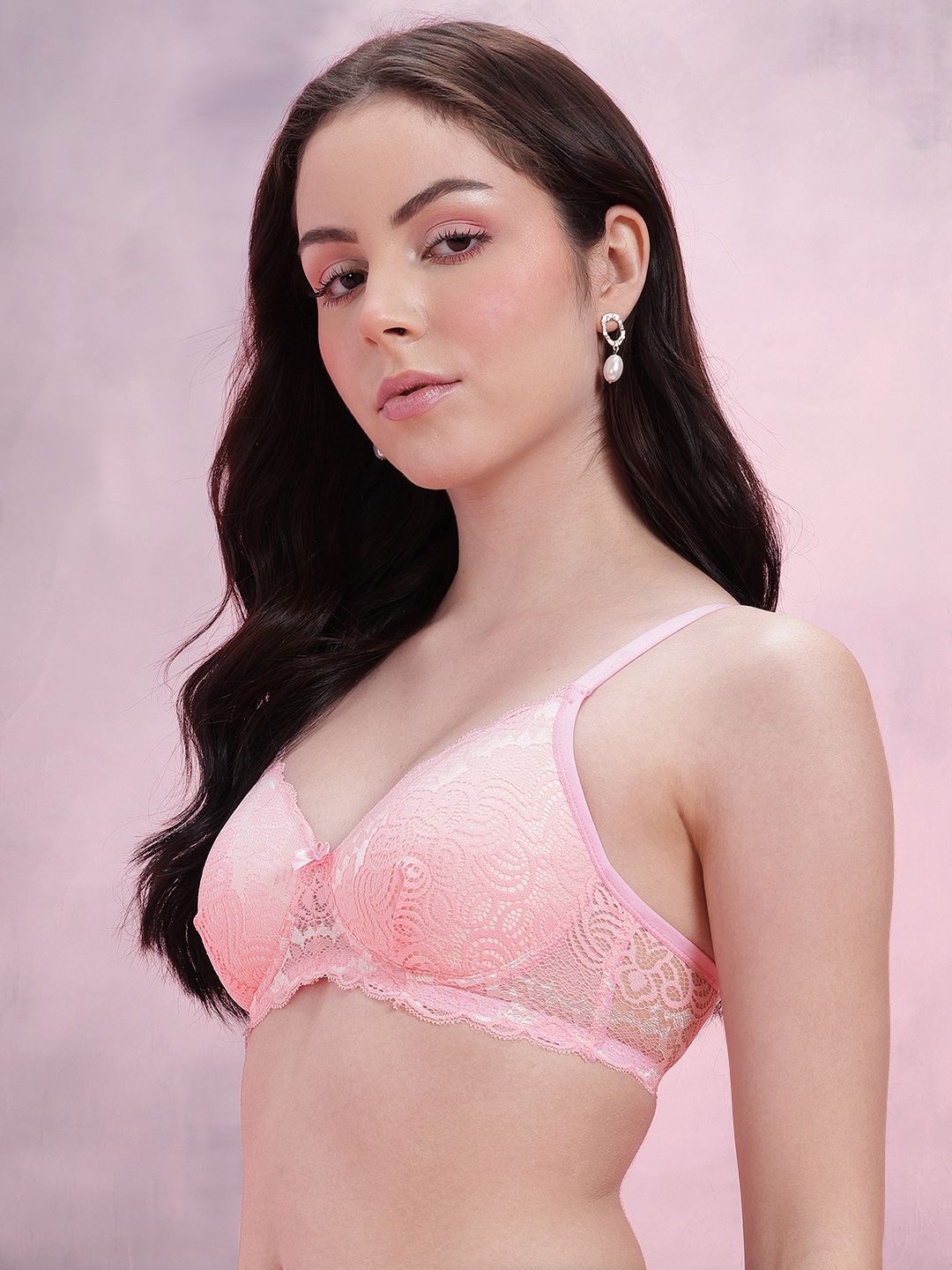 DressBerry Floral Bra Medium Coverage Lightly Padded