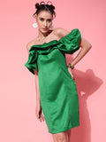 STREET 9 Women Gorgeous Green Solid Dress