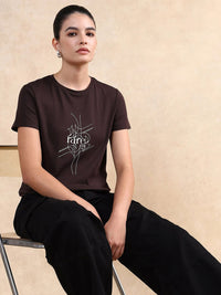 RAREISM Women Printed Pockets T-shirt