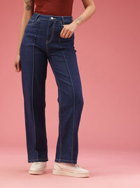 DressBerry Women Straight Fit High-Rise Jeans
