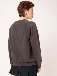 DressBerry Printed Cotton Terry Washed Sweatshirt