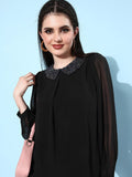 QUIERO Black Peter Pan A-Line Top