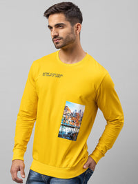 Being Human Men Yellow Graphic Printed Sweatshirt