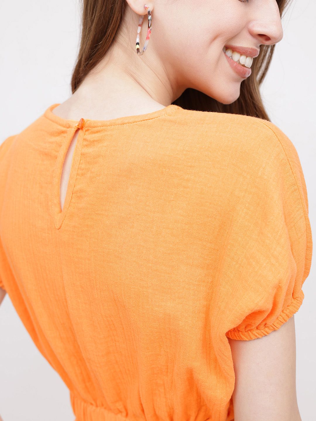 DressBerry Cozy Chic Blouson Crop Top