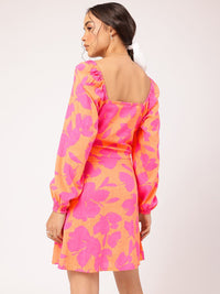 DressBerry Sweet Florals Ruched A-Line Mini Sundress