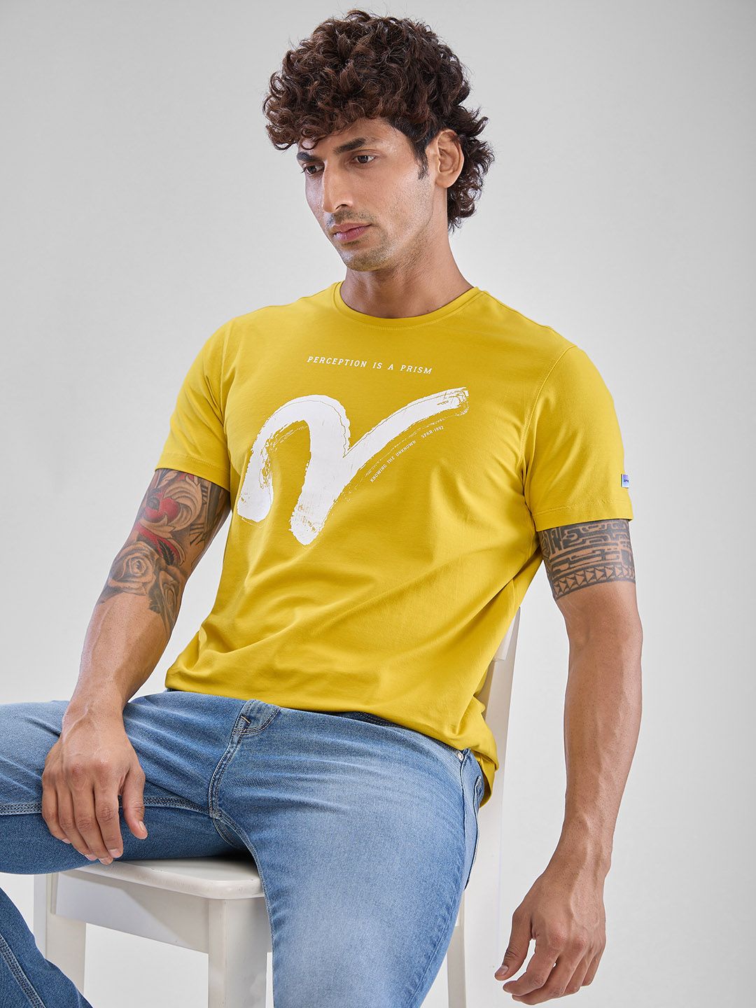 SPYKAR Men Typography Printed Slim Fit T-shirt