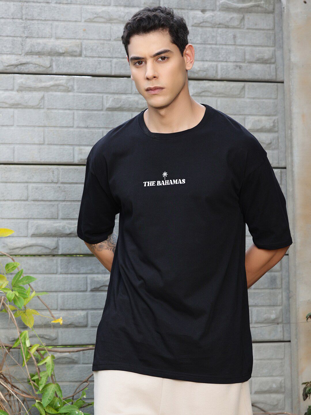 Thomas Scott Typography Printed Cotton T-Shirt