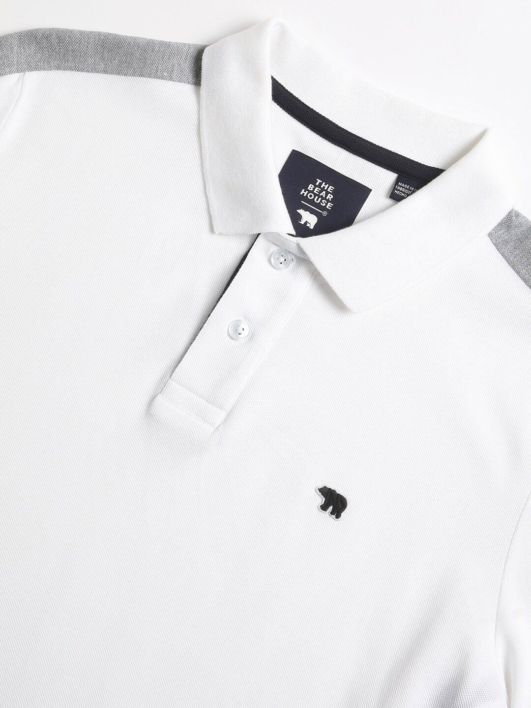 THE BEAR HOUSE Polo Collar Cotton Slim Fit T-shirt