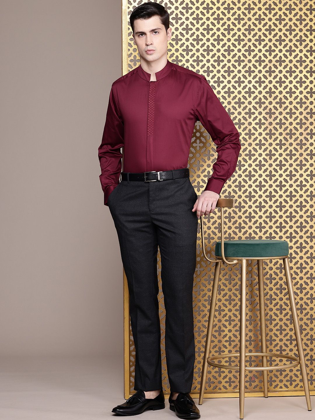 House of Pataudi Men Opaque Party Shirt