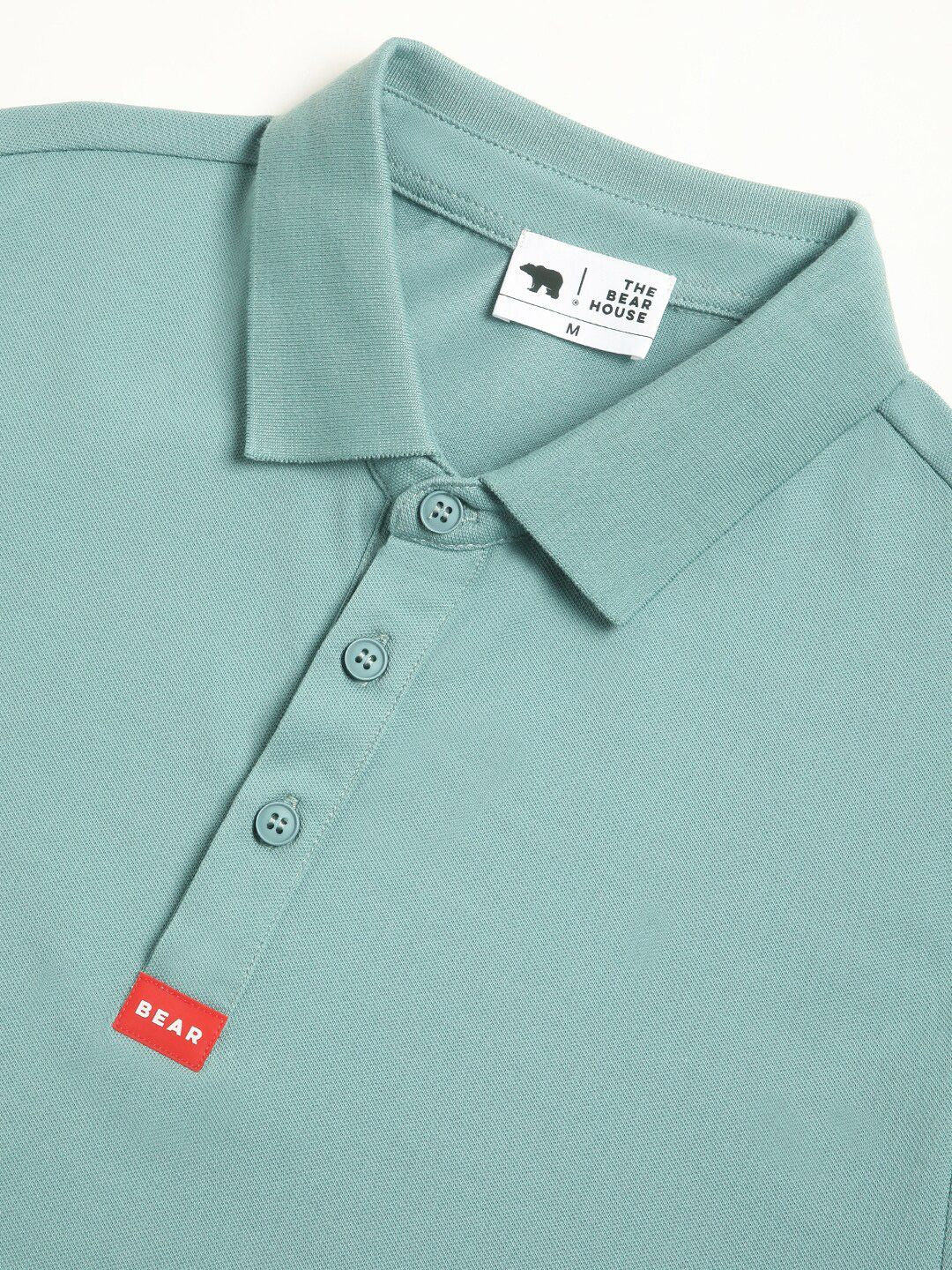 THE BEAR HOUSE Polo Collar Short Sleeves Slim Fit T-shirt