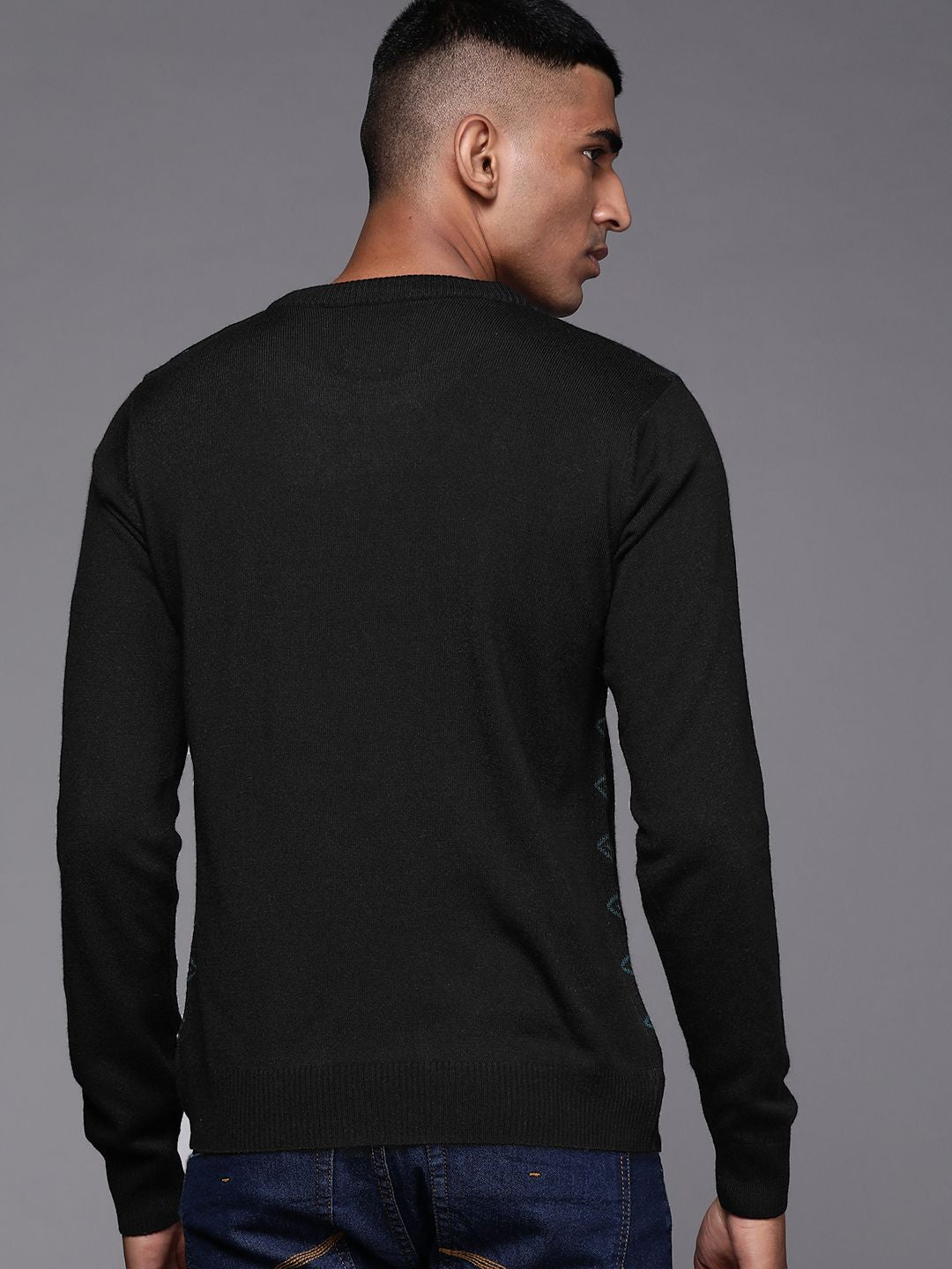 Raymond Men Self Design Pullover