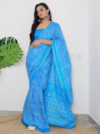 Saree mall Leheriya Printed Pure Cotton Saree