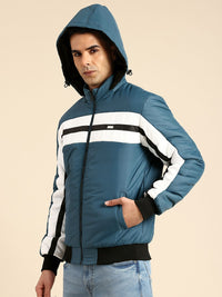 Being Human Striped Hooded Padded Jacket