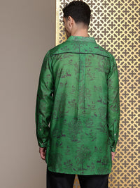 House of Pataudi Animal Graphic Printed Jashn Kurta