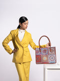 ZOUK Ethnic Printed Structured Shoulder Bag Bag