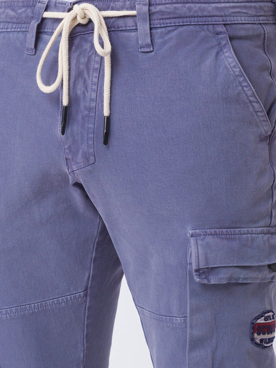 SPYKAR Men Grey Slim Fit Joggers Trousers