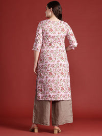 Anouk Floral Print Straight Kurta