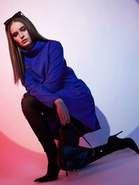 STREET 9 Self-Design A-Line Mini Skirt