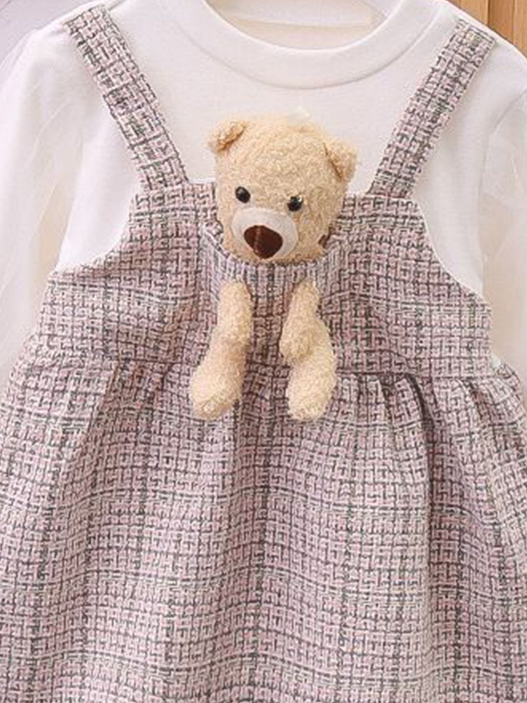 YK Girls Print Fit & Flare Dress