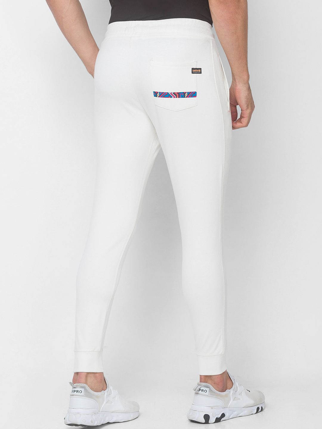 SPYKAR Men White Joggers Trousers