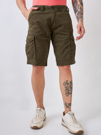 SPYKAR Men Cotton Regular Fit Cargo Shorts