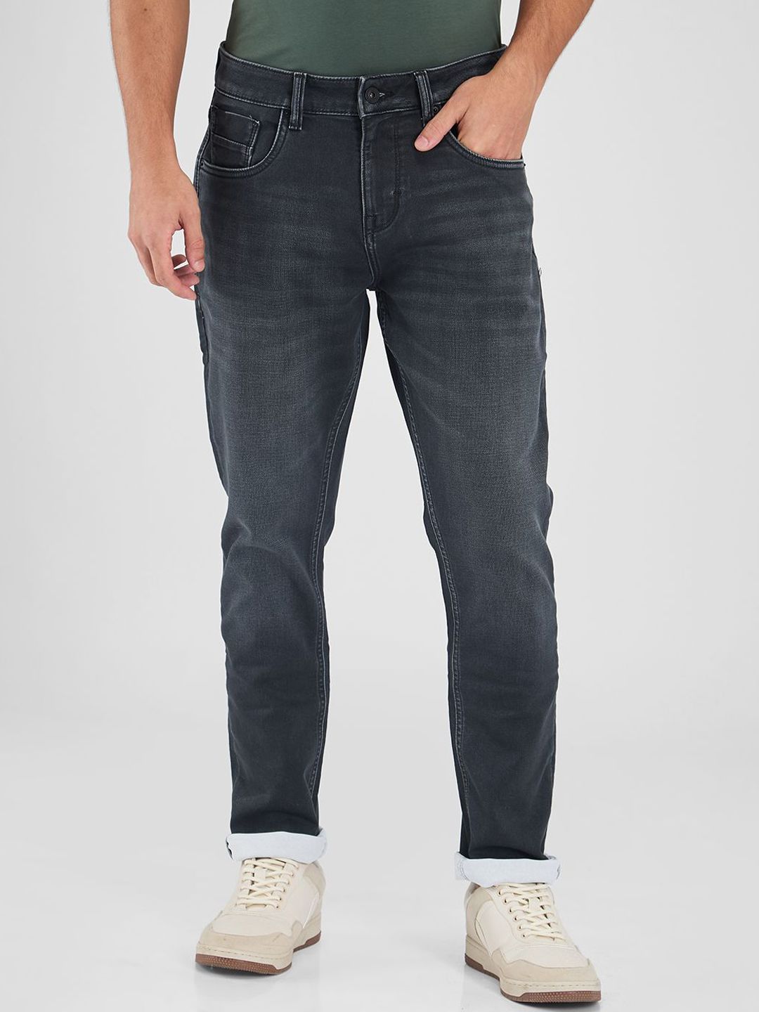 SPYKAR Men Skinny Fit Low-Rise Light Fade Stretchable Jeans