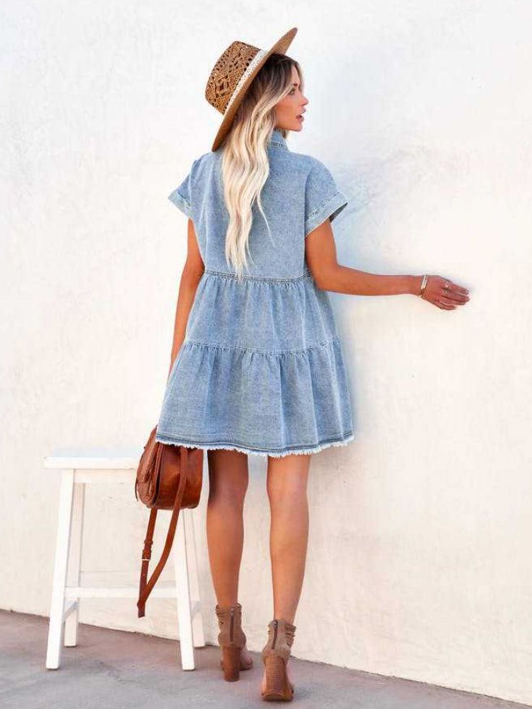 all about you Women Denim A-Line Dress