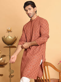 Jompers Floral Embroidered Sequinned Straight Kurta