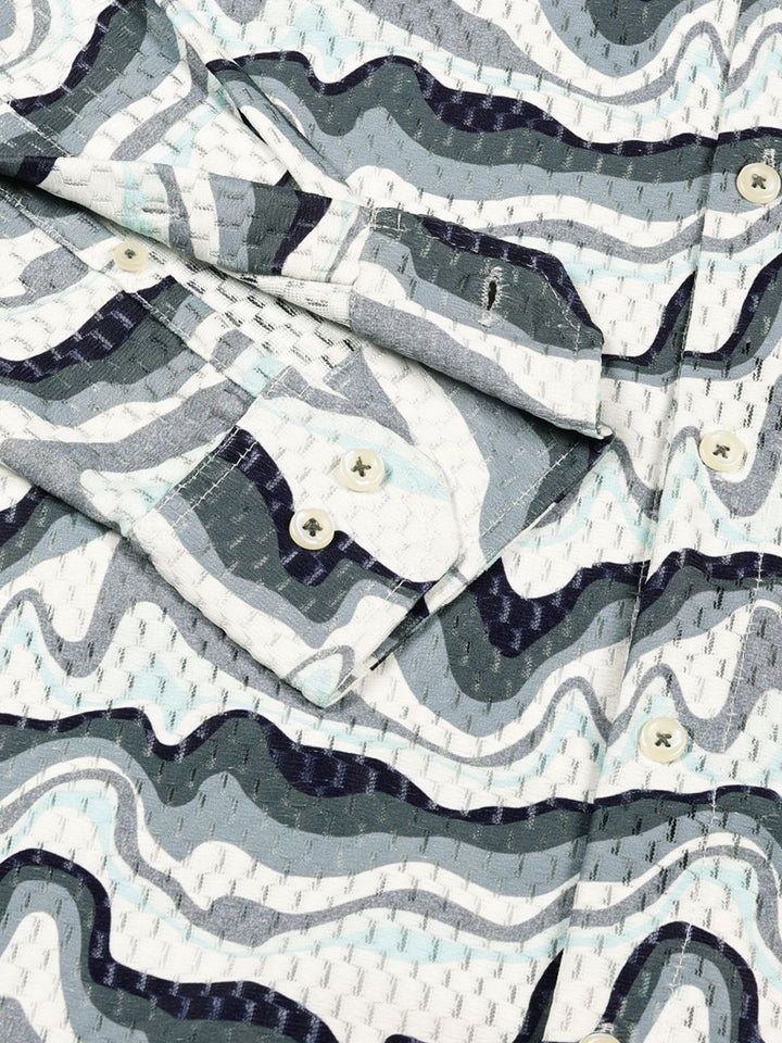 Thomas Scott Men Premium Slim Fit Opaque Printed Casual Shirt