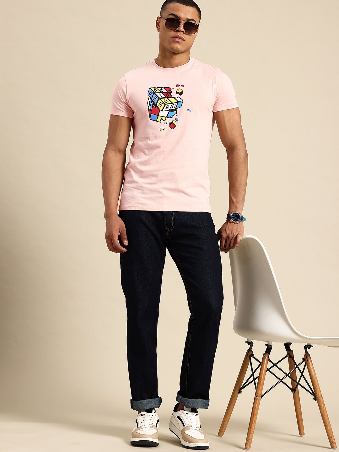 Being Human Printed Pure Cotton T-shirt