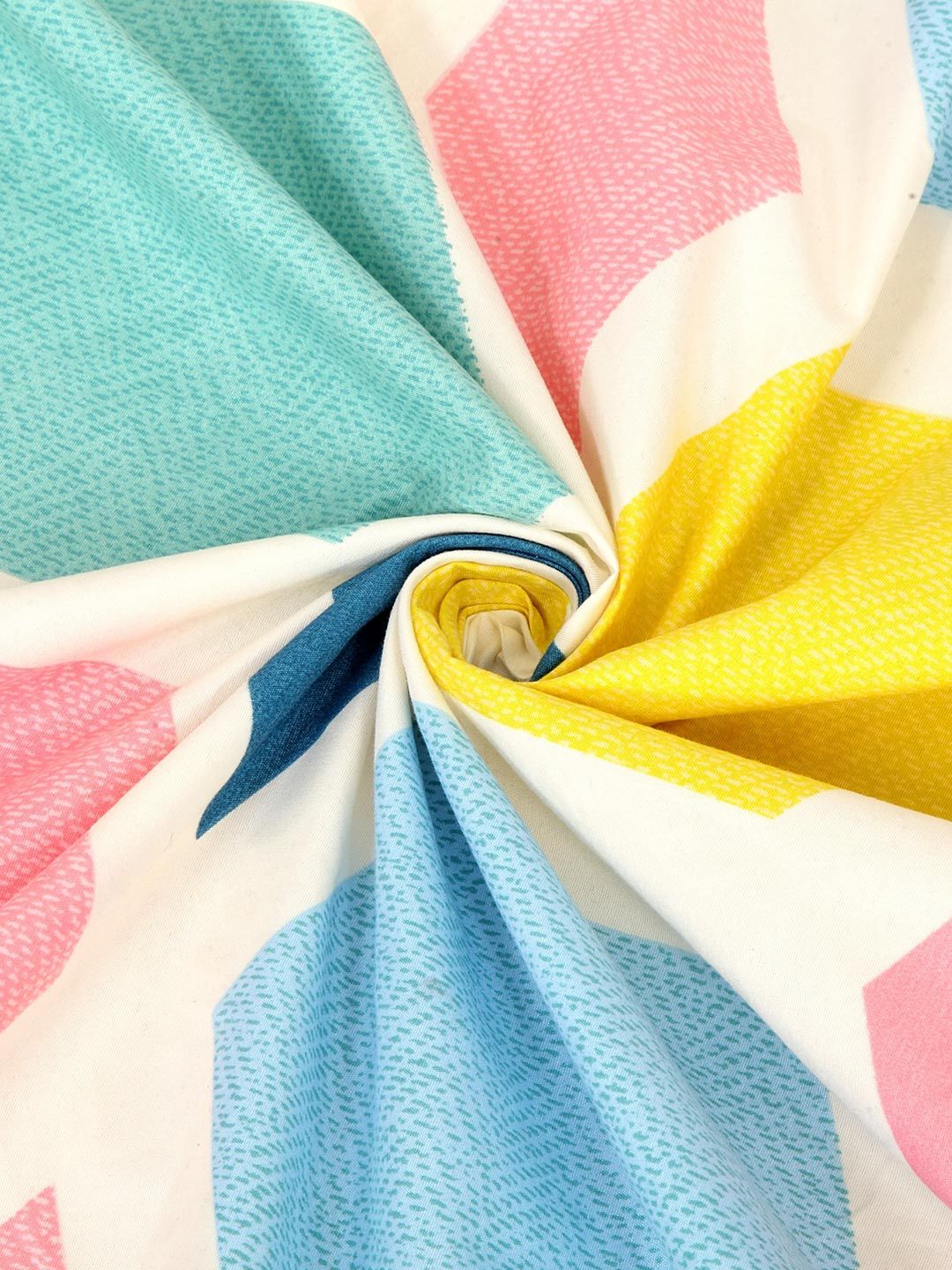 Watak Kartun Biru KLOTTHE Polycotton 300 TC King Denda 2 Cadar dengan 4 Sarung Bantal-98 x 87 inci