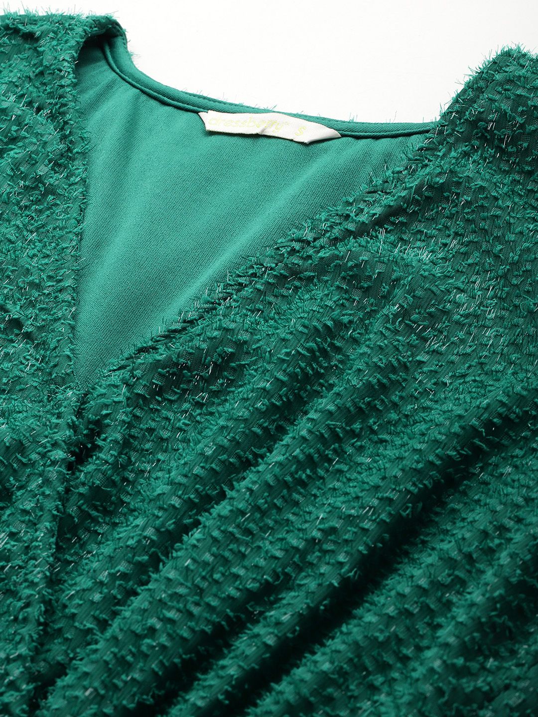 DressBerry Dobby Finish Puff Sleeve Mini Dress