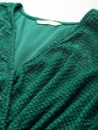 DressBerry Dobby Finish Puff Sleeve Mini Dress