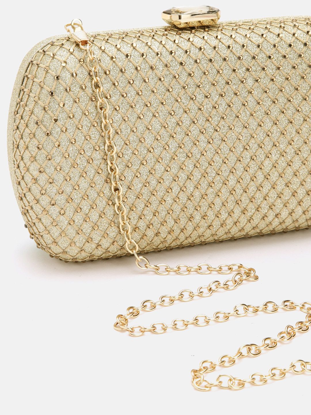 Lino Perros Women Embellished Box Clutch with Glittery Effect