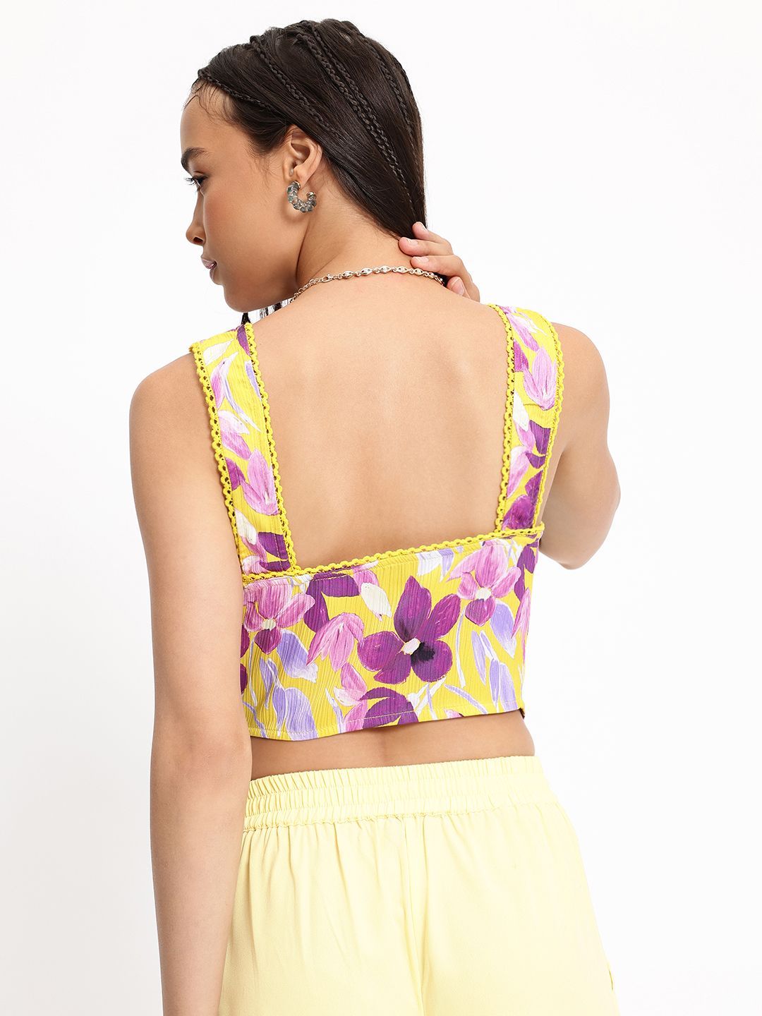 DressBerry Boho Beauty Floral Corset Crop Top