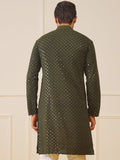 Jompers Geometric Embroidered Pure Cotton Strigth Kurtas